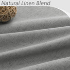 100% Blackout Linen Curtains 80 Inch Length 2 Panels Set - Image 3