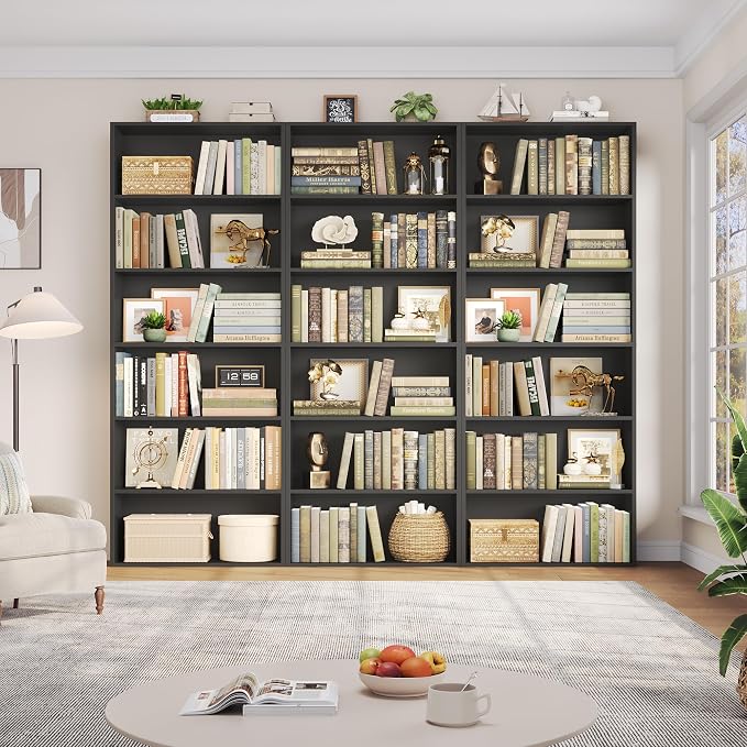 FOTOSOK 6-Tier Open Bookcase and Bookshelf, Freestanding Display Storage - Image 4