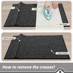BEQHAUSE Dirt Trapper Door Mat 20" x 48", Non-Slip Washable Doormats, Low - Image 9