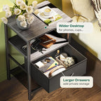 Huuger Nightstand Set of 2, Night Stand - Image 6