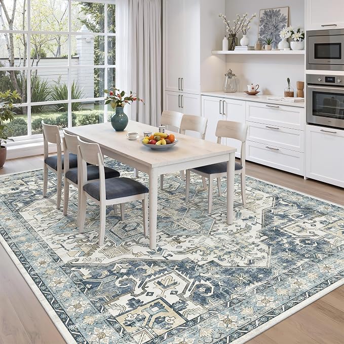 10x12 Area Rugs for Living Room, Large Washable Rug, Dining Room, Low Pile - Image 8