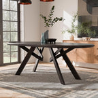 Furniture of America Nazaen VI 82.5" Mid-Century Modern Solid Wood Live Edge - Image 2
