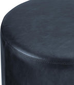Studio Living® 19” Wentworth Ottoman Round Faux Leather Bench, Stationary - Image 9