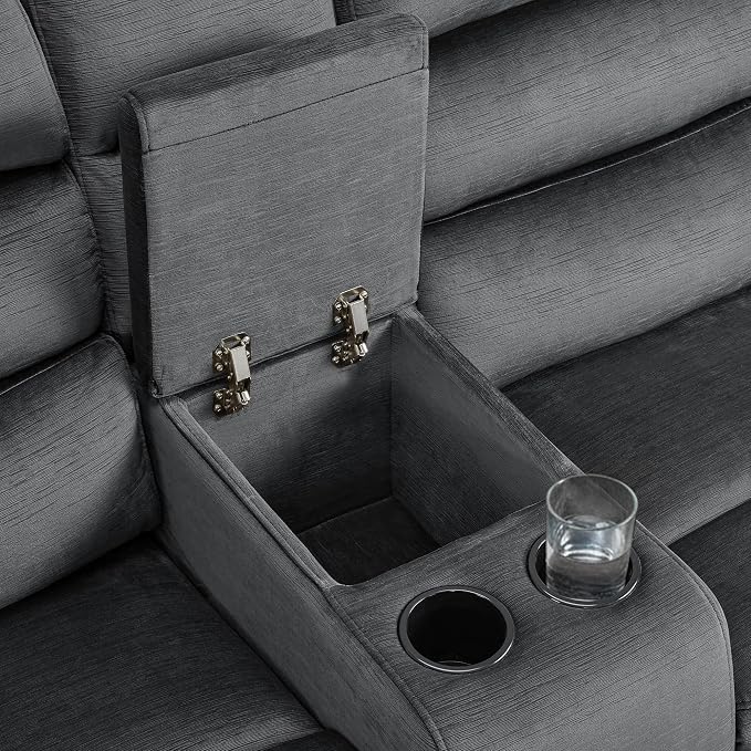 MCombo 73.8'' Wall Hugger Power Loveseat Recliner, Reclining Loveseat - Image 7