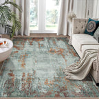 5x7 Area Rugs for Living Room Bedroom Dining Room Washable Red Brown | Soft by Aelenmu