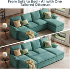LINSY HOME Ottoman Modular for Sectional Sofa Couch, Cloud Sofa Movable Ottoman - Image 3