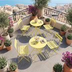 GarveeLife 3 Piece Outdoor Bistro Set, Metal Patio Furniture Set by GarveeLife