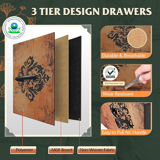 WLIVE 9 Drawer Dresser, Fabric Storage Tower - Image 5