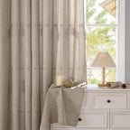 YoungsTex Oatmeal Linen Kitchen Curtains 36 Inches Long 2 Panels Set | Small - Image 8
