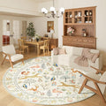 DUKINO 6ft Round Rug for Bedroom, Washable Soft Non Slip Circle Rug, Stain by DUKINO