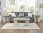 Roundhill Furniture Mchome 3-Piece Coffee Table Set, Coffee Table and Two End - Image 2