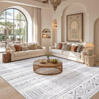 cotiled Boho 5x8 Area Rugs for Living Room: Soft Moroccan Washable Rug | Solve - Image 5
