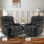 Massage Rocking Recliner Chair, Ergonomic Recliners Sofa - Image 6