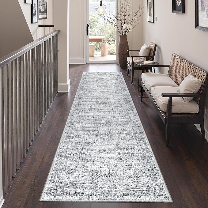 2x8 Runner Rug Non Slip, Washable Hallway Runner Rug, Nursery Room, Soft Runner by Restydon