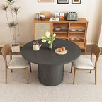 weselon Round Dining Table for 4, Modern Farmhouse Kitchen Table, 47 Inch Small - Image 3