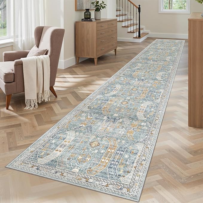 Madane Washable Runner Rugs 2x12 Long by Madane
