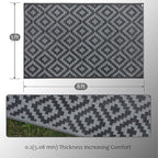 SAND MINE Waterproof Outdoor Rug 5x8 ft, Plastic Reversible Rug, Modern Area Rug - Image 2