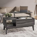 LYNCOHOME Fluted Lift Top Coffee Table by LYNCOHOME