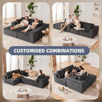 Weture 108” Modular Sectional Sofa, Cloud Sectional Couch - Image 5