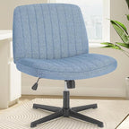 OLIXIS Criss Cross Legged Chairs Armless No Wheels Wide Seat Height Adjustable - Image 2