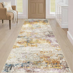 LOONGRUG Runner Rug 3x8 Washable Non-Slip Kitchen Neutral Modern Rug | Abstract - Image 4