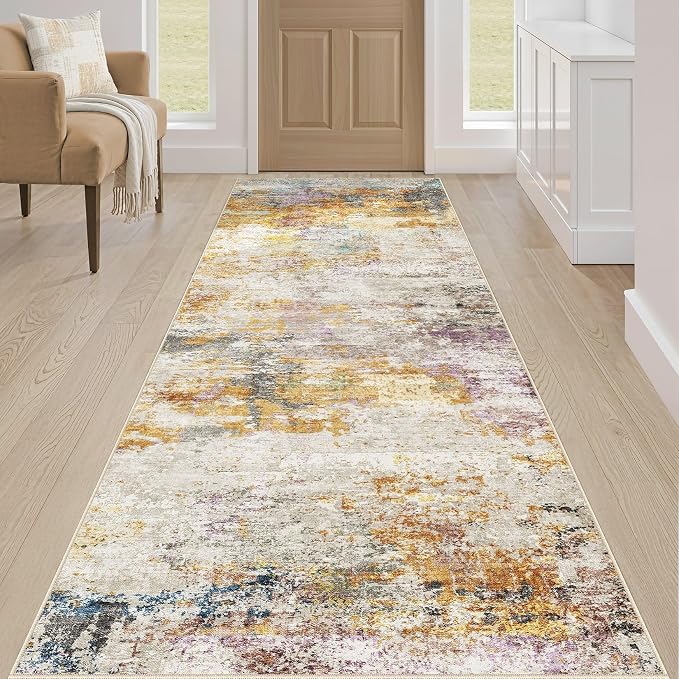 LOONGRUG Runner Rug 3x10 Washable Non-Slip Kitchen Neutral Modern Rug | - Image 4