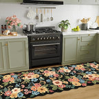 DUKINO 2.6x10 Runner Rug for Hallway, Floral Washable Rug Non Slip, Low Pile - Image 3
