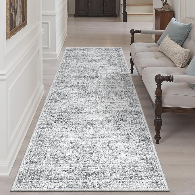 Soalmost Washable Kitchen Runner Rug 3x6 Hallway Entry Rugs Non-Slip, Foldable - Image 3