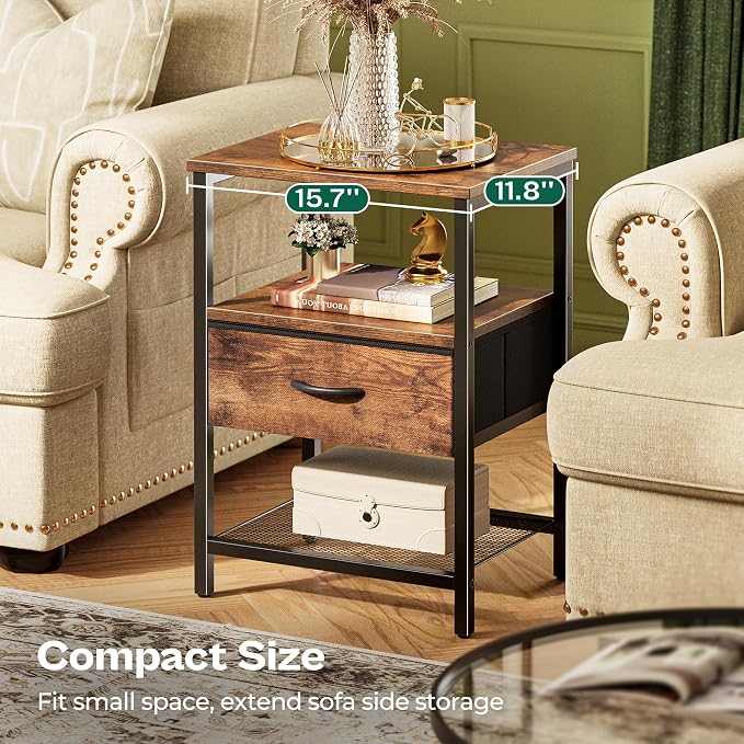 Huuger Nightstand Set of 2, Night Stand - Image 5