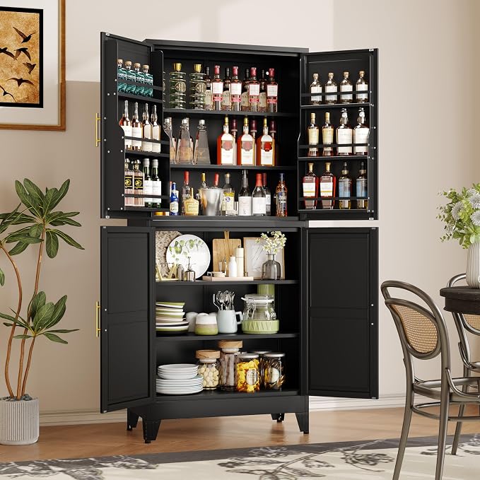 GAIOUS 74.8" Tall Metal Food Cabinet, Storage Cabinets - Image 3