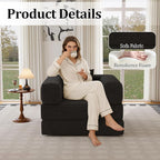 BSHOMGI Folding Sofa Bed, 2 in 1 Convertible Sofas Lounger Comfy Single Chair - Image 3