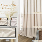 Extra Long 100% Blackout Linen Curtains - Image 7