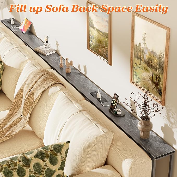 SUPERJARE 118.1 Inch Sofa Table - Image 3