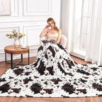 Edenleaf King Size Cow Blanket for Couch Bed, Soft Cozy Fleece Cow Printed - Image 5
