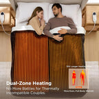 Bedsure Heated Blanket Queen Size, Dual Control Electric Blanket, 6 Heat/6 - Image 3