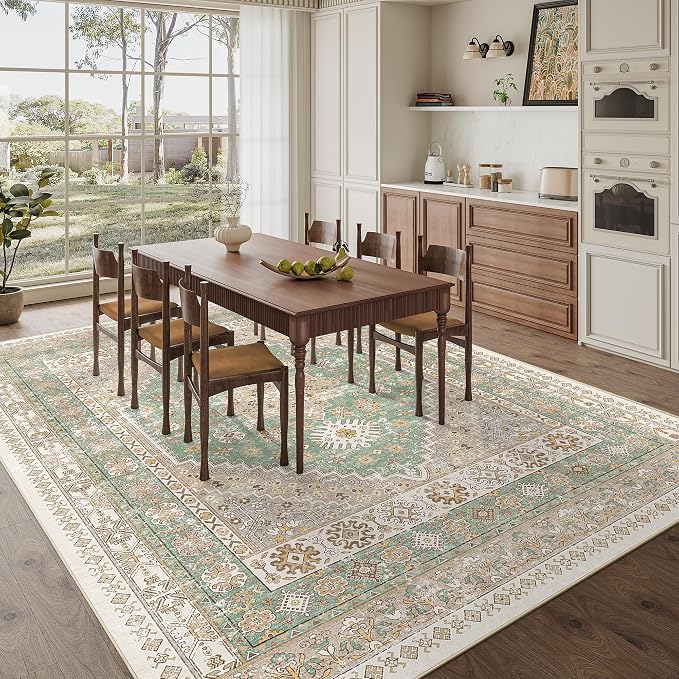 9x12 Area Rugs for Living Room, Large Washable Rug, Dining Room, Low Pile - Image 8