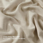 Vision Home Sand Pinch Pleated Full Blackout Curtains Linen Blended Room - Image 6