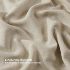 Vision Home Sand Pinch Pleated Full Blackout Curtains Linen Blended Room - Image 5