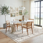 4x4 Washable Square Area Rug: Soft Entryway Kitchen Carpet by HYHAOYUNLAI