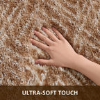 Ophanie Area Rugs for Bedroom Living Room, Color Brown and White, Size 6' x 9' - Image 2