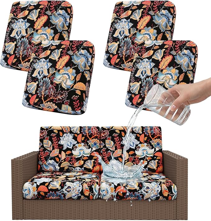 Smiry Waterproof Patio Cushion Covers, Stretch Outdoor Furniture Covers | Couch by Smiry