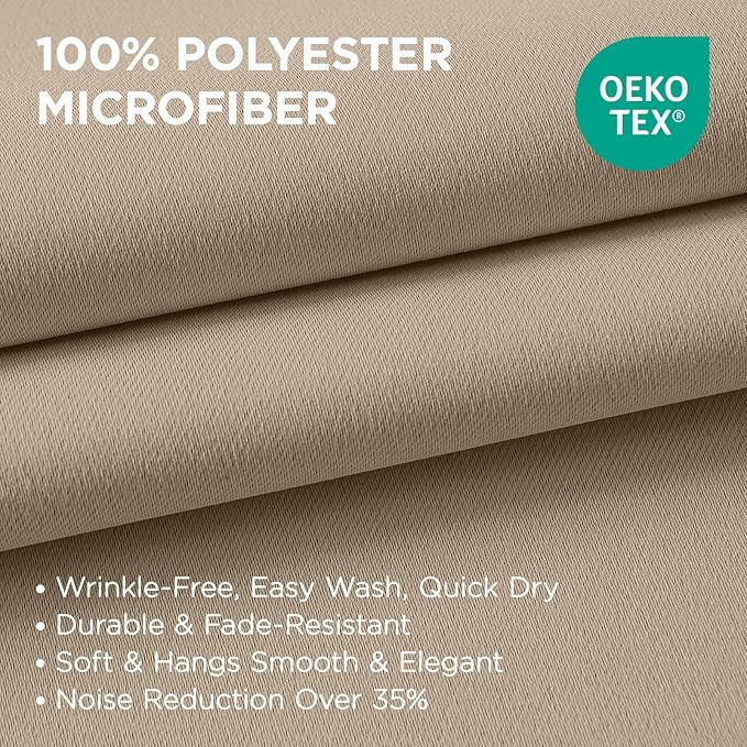 Joydeco Blackout Curtains 72 Inch Length 2 Panels Set, Thermal Insulated Long - Image 2