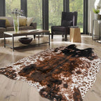 Cow Print Faux Cowhide Rug, Fluffy Fur 6.2x8.2 Feet Washable Cow Rugs by WARMHAVEN