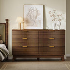 BORNOON Fluted 6 Drawer Dresser, 47.2" Wide Modern Boho Chest of Drawers - Image 3