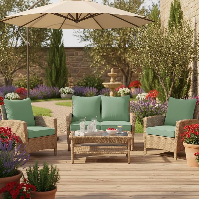 Summsun Outdoor Cushions for Patio Furniture, Double-Sided Waterproof Backrest - Image 8