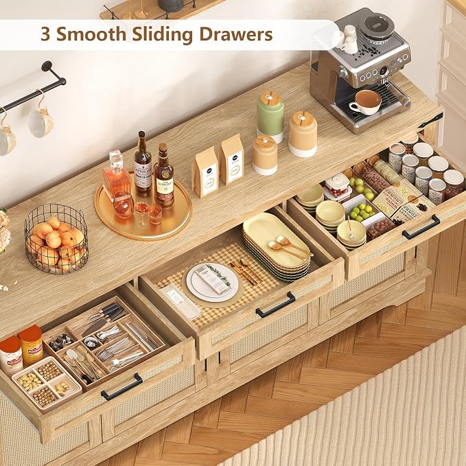 usikey 61” Large Buffet Cabinet - Image 5