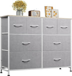 WLIVE 8 Drawer Dresser for Bedroom, Wide Fabric Dresser Storage Organizer by WLIVE