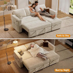 Sunny Heart 82" L Shaped Sectional Sleeper Sofa Bed - Image 6