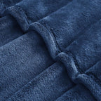 BEDELITE Fleece Blanket Soft Plush Oversized Bed Blanket Navy 120"x120" | Ultra - Image 4
