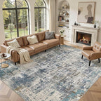 DMOYEST Area Rug Living Room Rugs 8x10 Washable Abstract Carpet | Neutral - Image 8